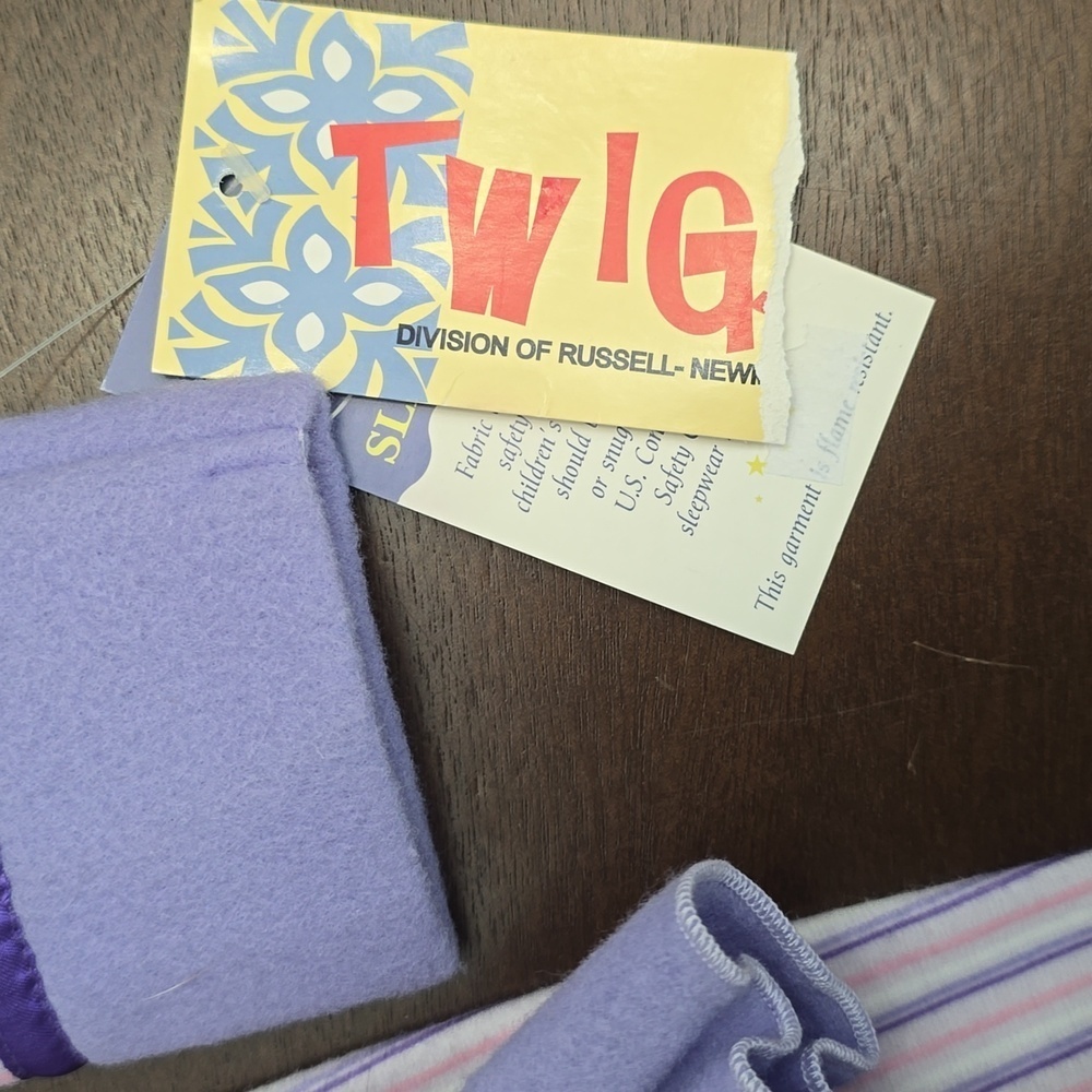 TWIGS Purple Striped Girls 18 Mo‎ Pajamas Set NEW - Picture 3 of 4